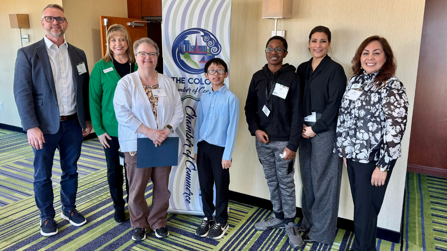 Griffin Middle School students and staff recognized by The Colony Chamber. 